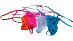 Men's G String CUSTOM Thong Stretchy Fish Net BACK STYLE CHOICE 15 Colors - Picture 1 of 5