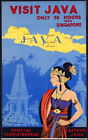 95892 Visit India Java Batavia India Travel Wall Print Poster Uk