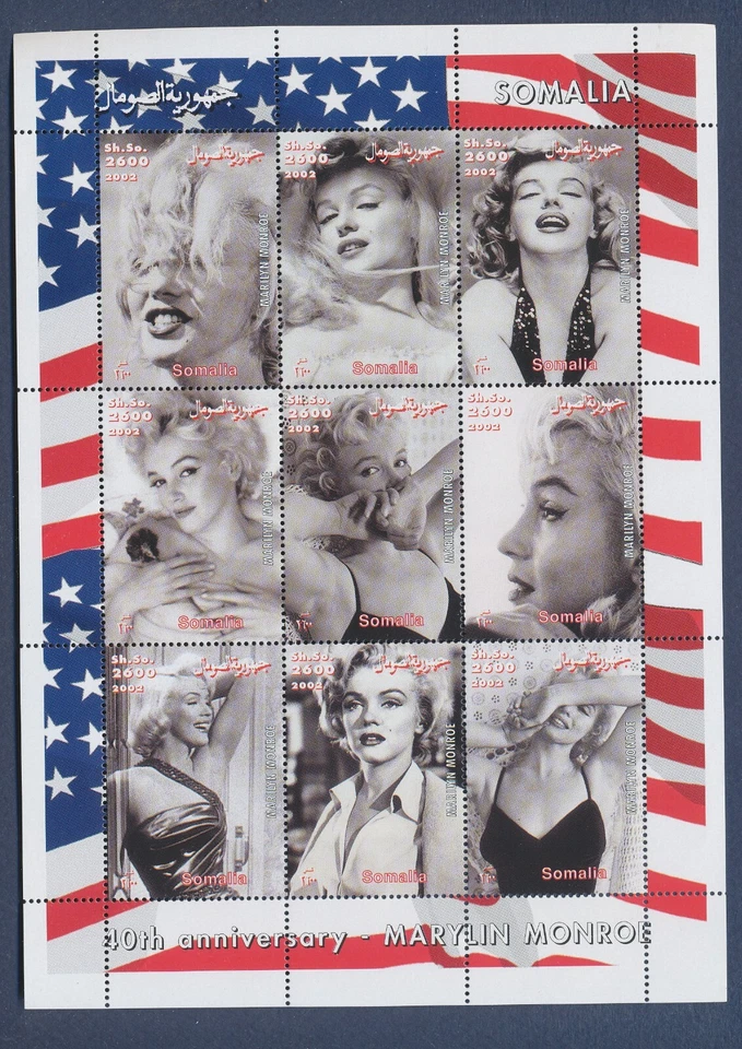 SOMALIA - MNH  S/S - Marilyn Monroe - 2002 - Image 1 of 1