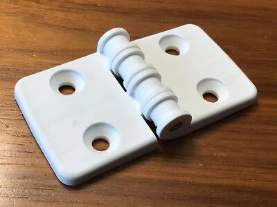 Kombi-Scharnier aus Kunststoff 25/28, 48x90 mm weiß nicht aushängbar - Bild 1 von 4