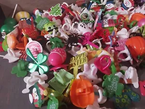 Cake Toppers Cupcake Picks Anelli Assortiti Occasioni Vacanze Plastica Lotto Stagionale - Foto 1 di 6