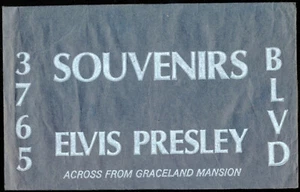 Bolsa de compras ELVIS Presley tienda de recuerdos c1960 - Imagen 1 de 1