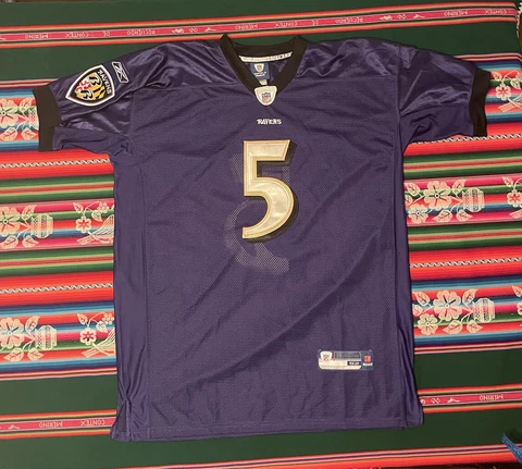 Men’s Size 52 Reebok Football Jersey Baltimore Ravens Joe Flacco NFL On Field Cover