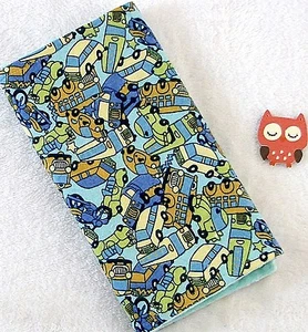 Handcrafted, Flannel Cars & Teal Minky Bubble, Baby Burp Cloth - Picture 1 of 2
