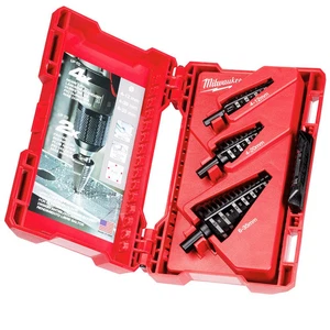 Milwaukee 48-89-9399 3 Piece Metric Step Drill Bit set - Picture 1 of 3