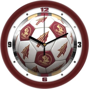Florida State Seminoles Soccer 11.5" Wall Clock with Silent Sweep - Picture 1 of 1