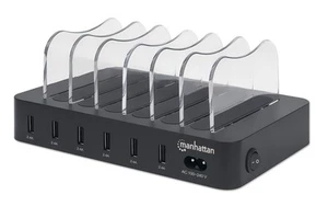 Manhattan 102254 102254 USB-Ladestation Steckdose Ausgangsstrom (max.) 2.4A 6 x - Zdjęcie 1 z 4