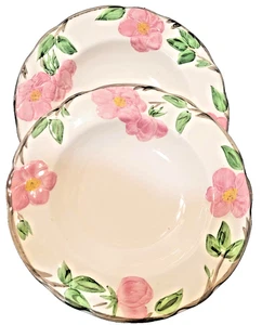 2x Franciscan Desert Rose  8.25 Inch Rimmed Bowl England - Picture 1 of 2