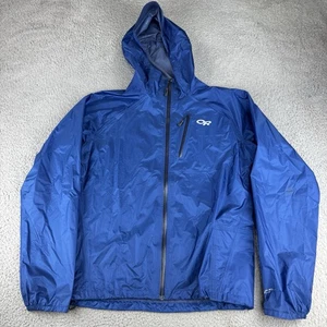 Outdoor Research Mens Small Helium II Rain Jacket Pertex Shield Lightweight Blue - Picture 1 of 12