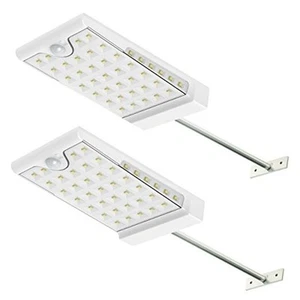 46 LED Solar Lights Outdoor with Mounting Pole, 4 Modes Solar Gutter White - Picture 1 of 8