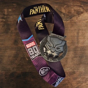 Marvel 80 Years Black Panther Virtual 5K Medal | RunDisney 2019 | Walt Disney... - Picture 1 of 3