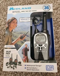 ¡NUEVO! Radio bidireccional Midland GXT1000VP4 hasta 36 millas. 2 radios Value Pack ¡SELLADO! - Imagen 1 de 6