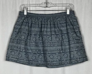 Hollister Minirock Damen Größe M Blau Blumen Pailletten - Bild 1 von 11