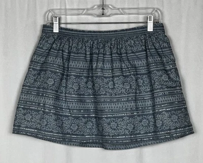 Minifalda Hollister para mujer talla mediana azul floral lentejuelas Foto 1 de 4