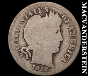 1912 Barber Dime - Scarce Better Date No Reserve #D3569 - Picture 1 of 2