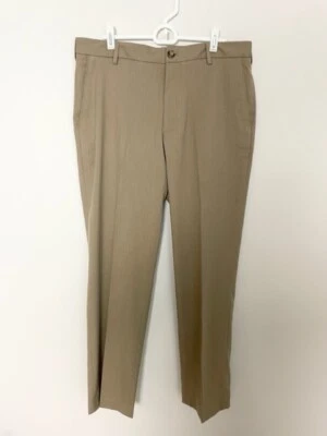 Pantalones de vestir Van Heusen para hombre talla 33x30 caqui pierna recta bolsillos delanteros planos Foto 1 de 4