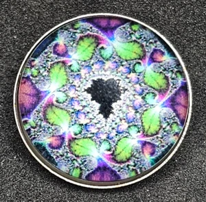 New 3-D Glass Button Charm for Noosa Ginger Snaps etc. Jewelry 18mm - Picture 1 of 3