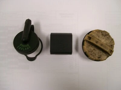 OEM 1986 Cadillac Deville 4.1L Engine Coolant Oil Fuel Fill Filler Caps ORIGINAL Foto 1 de 4