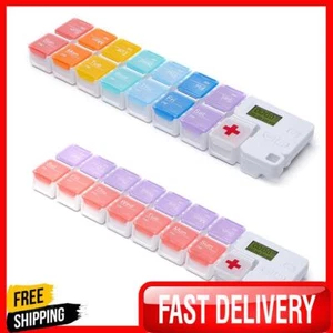 popyes Elektronische Pillenbox mit Alarm, Pillenbox, 7 Tage, 14 F?her, Pillenbox - Bild 1 von 15
