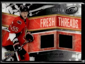 2008-09 Upper Deck Ice Fresh Threads negro paralelo Brian Lee 05/25 #FT-BL - Imagen 1 de 2