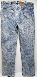 Jeans vintage Levis 540 para hombre 42x34 azul lavado piedra ácido denim hechos en EE. UU. 1989 Y2K - Imagen 1 de 14