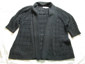 Loft Open Cardigan Sweater Women’s Gray Ann Taylor S~100% cotton - Picture 1 of 6