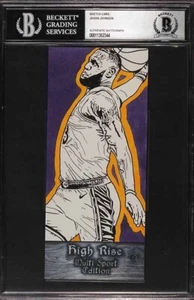 LeBron James King James Original Art Sketch Card Lakers Nike 1/1 BAS - Foto 1 di 2