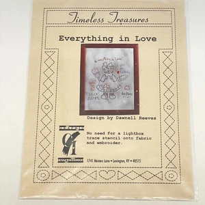 Timeless Treasures Stitchery Quilt Embroidery Sewing Template Everything in Love - Picture 1 of 4