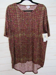 Lularoe Women's Irma Dark Red Floral Top Size XS NWT - Picture 1 of 3