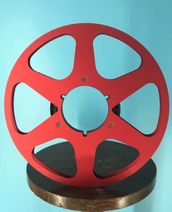 Burlington Recording 1/4"x10.5" SCOTCH RED Vintage NAB Metal Reel In Red Box - Picture 1 of 5