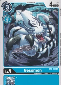 2021 BANDAI DIGIMON CARD GAME GESOMON BT5-023 C - BLUE - Picture 1 of 2