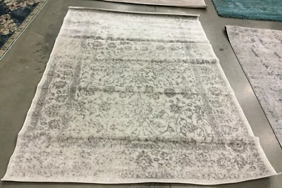 Alfombra manchada marfil/plata 5'-1" x 7'-6", precio rebajado 1172636818 ADR109C-5 Foto 1 de 4