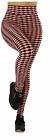 Tik Tok Pants Tummy Control Tights Ladies Black & Pink Scrunched Two Tone Booty