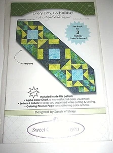SWEET CLOVER CANYON "EVERY DAY'S A HOLIDAY" TABLE RUNNER QUILT PATTERN - Picture 1 of 2