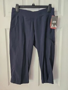 NWT Mountain Hardwear Women's DYNAMA 2 Capri Pants DARK BLUE ZINC S UPF 50 $79 - Picture 1 of 4