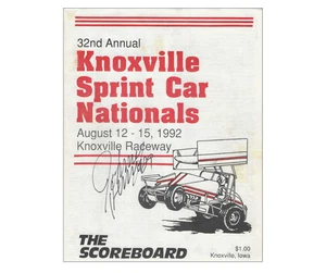 1992 Knoxville Sprint Car Nationals Program signed Johnny Herrera! WoO Autograph - Picture 1 of 10