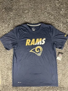 Nike NFL Equipment Rams Dri Fit Large T Shirt New With Tags Mens - Picture 1 of 7