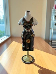 Kelvin Chen Enamel Cloisonne Mannequin Butterfly Vase Figurine & Box #301 2001 - Picture 1 of 14
