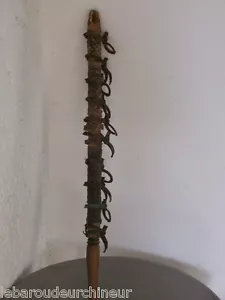 Stick With Strapping Bronze Art African Art Old Bronze - Picture 1 of 1