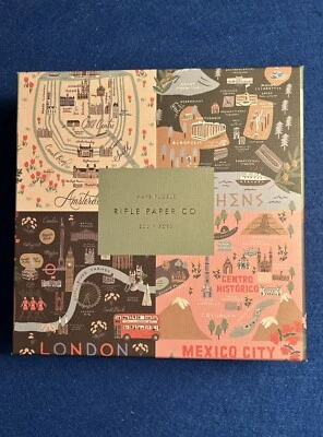Rompecabezas ilustrado Rifle Paper Co. mapas, 500 piezas COMPLETO Foto 1 de 4