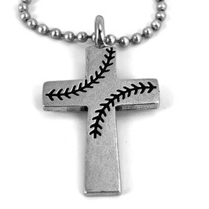 Collar de béisbol con punto de cruz (basecross) cadena de pelota hecho en EE. UU. - Imagen 1 de 8