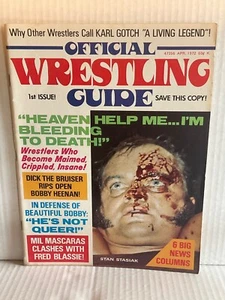 OFFIZIELLER WRESTLING-FÜHRER # 1 1. AUSGABE APRIL 1972 MILS MASCARAS/STAN STASIAK NM- - Bild 1 von 2