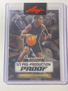 BENNEDICT MATHURIN 2024 Leaf Metal Signature Classic Art Clear PROOF 1/1 (D1) - Picture 1 of 2