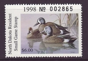 ND-17 1998 North Dakota State Duck Stamp DSS - Picture 1 of 1