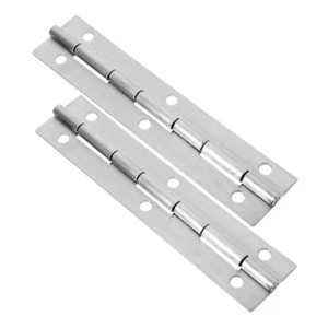 2 Pezzi Cerniere Continue Resistenti Acciaio Inox Argento Pianoforte 6 Lunghe - Foto 1 di 12