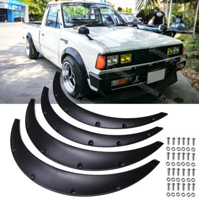For Datsun 620 720 Fender Flares Extra Wide Body Kit Wheel Arches Mudguards 4PCS - Image 1 of 4