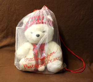 1980’s MARSHALL FIELD’S MISTLETOE BEAR, COLORING BOOK, ORIGINAL PLASTIC M.F. BAG - Picture 1 of 14