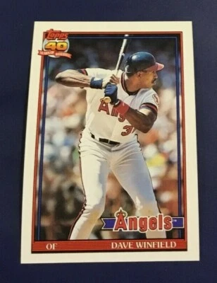 1990 Topps # 630 DAVE WINFIELD California Angels Sharp Look !   - Image 1 of 2