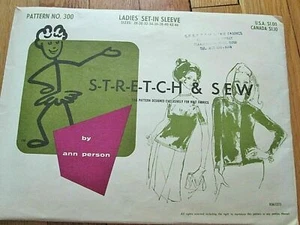 Stretch & Sew Ann Person Sewing Pattern Set-In Sleeve Sweater Top Cardigan 28-44 - Picture 1 of 1