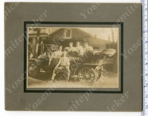 wd7 1911 Cabinet card Yale Students Car identified group walnut beach 250a - Picture 1 of 2